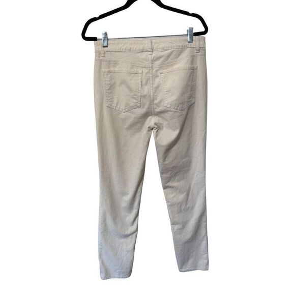 Talbots White Corduroy Straight Leg Pants Size 10 Capsule Y2K minimalist - Picture 7 of 11
